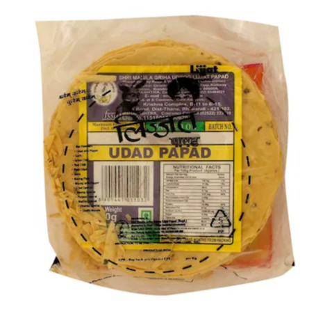 Lijjat Black Pepper Urad Papad - 200g Pack
