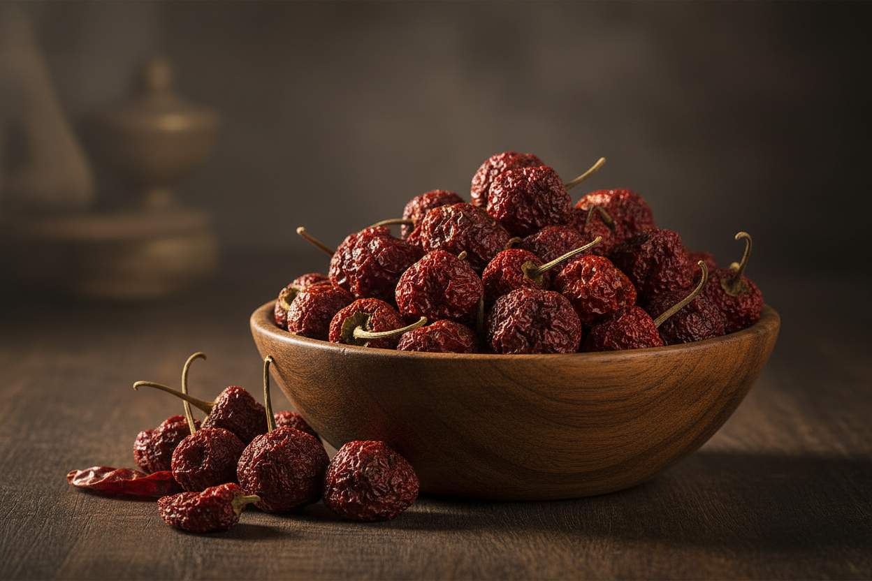 Annam Dried Round Red Chilli 500g available at Worldfoodhub – perfect for adding intense heat and authentic flavors to global recipes.