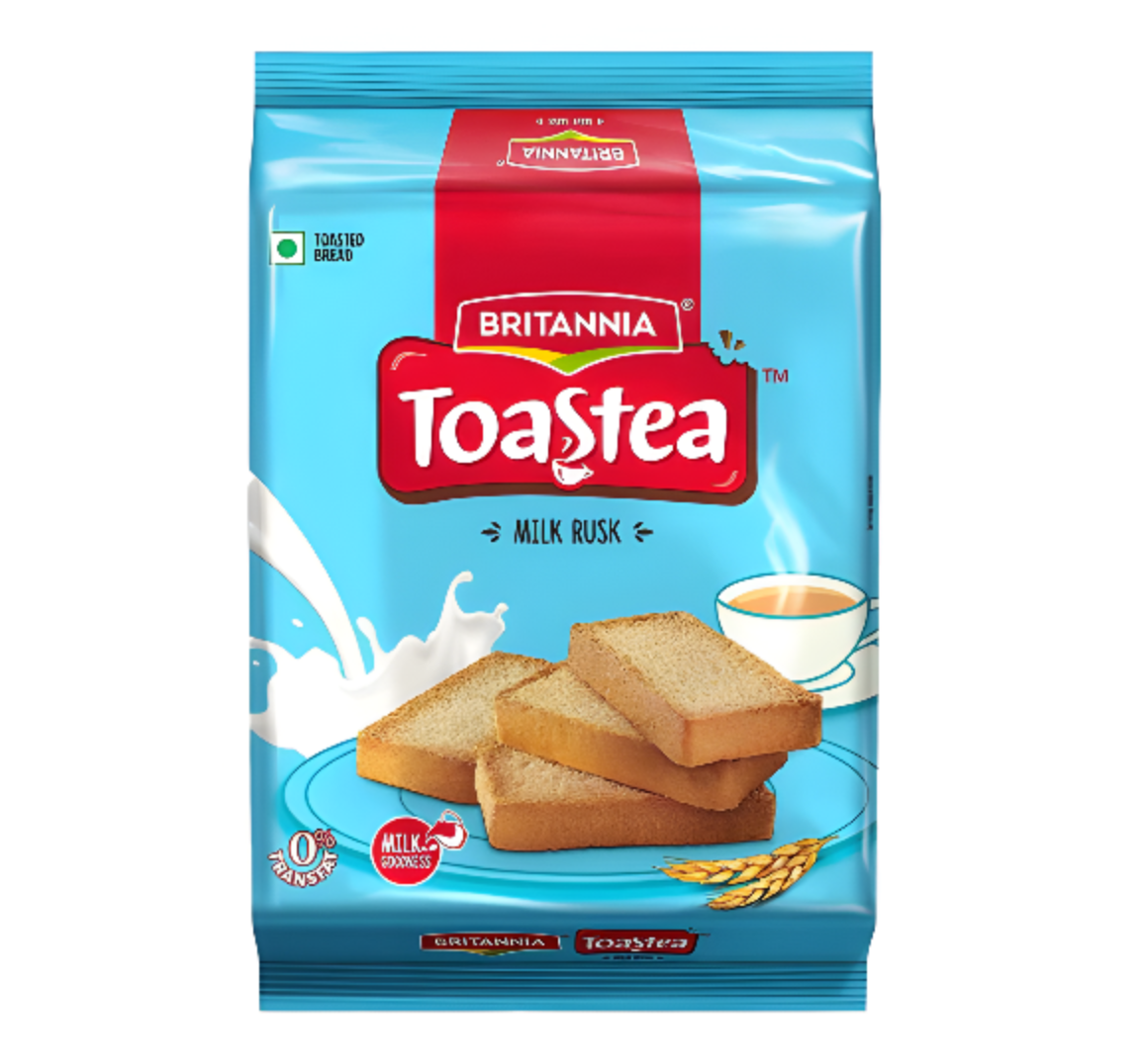 Britannia Toastea Milk Rusk 560g Pack – Crunchy and Delicious Tea-Time Snack Available at Worldfoodhub