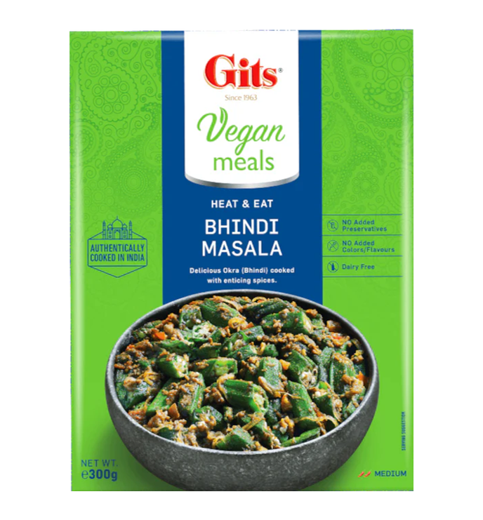 GITS RTE Bhindi Masala - Vegan Ready-to-Eat Okra Curry available at WorldFoodHub