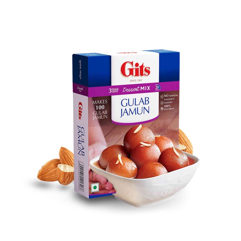 Gits Instant Mix Gulab Jamun 500g available on WorldFoodHub – Authentic Indian Dessert