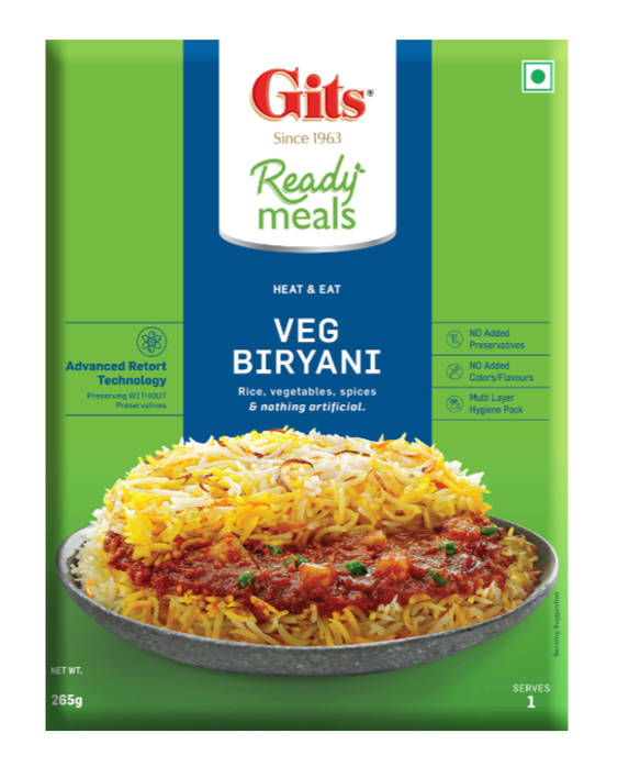 Gits Veg Biryani Ready To Eat - Vegan Indian Biryani available at WorldFoodHub