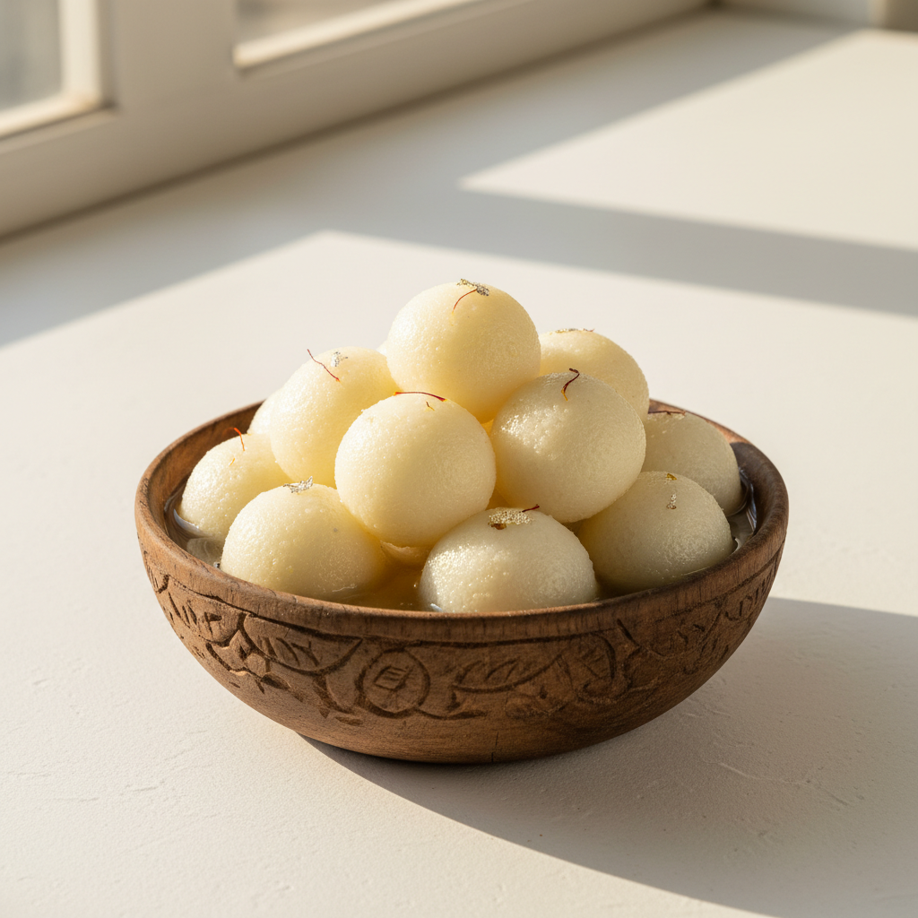 Haldiram's Rasgulla 1kg Tin - Authentic Indian Sweet - World Food Hub