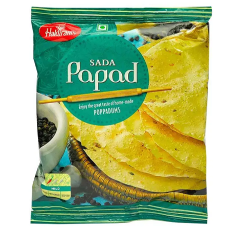 Haldiram Sada Papad 200g available on Worldfoodhub – Crunchy, traditional Indian snack