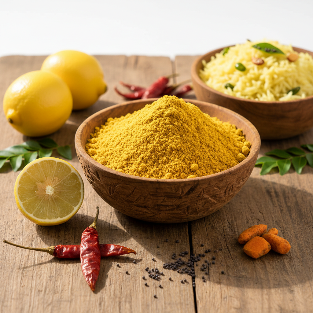 Aachi Lemon Rice Powder 100g available at Worldfoodhub - Authentic South Indian Flavor