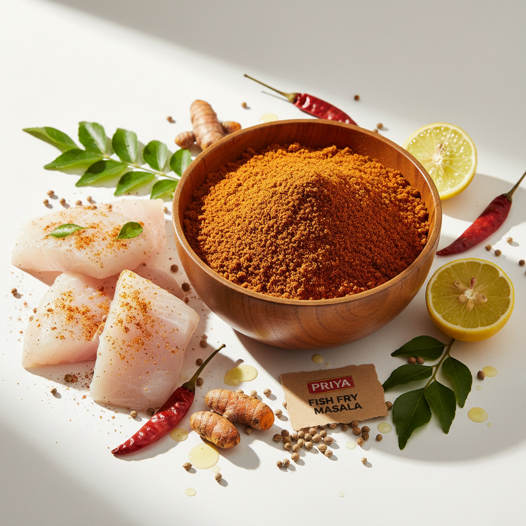 Buy Priya Fish Fry Masala 100g pack available at Worldfoodhub