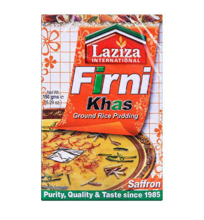 Buy Laziza Firni Khas Saffron 150g Online at WorldFoodHub – Traditional South Asian Dessert