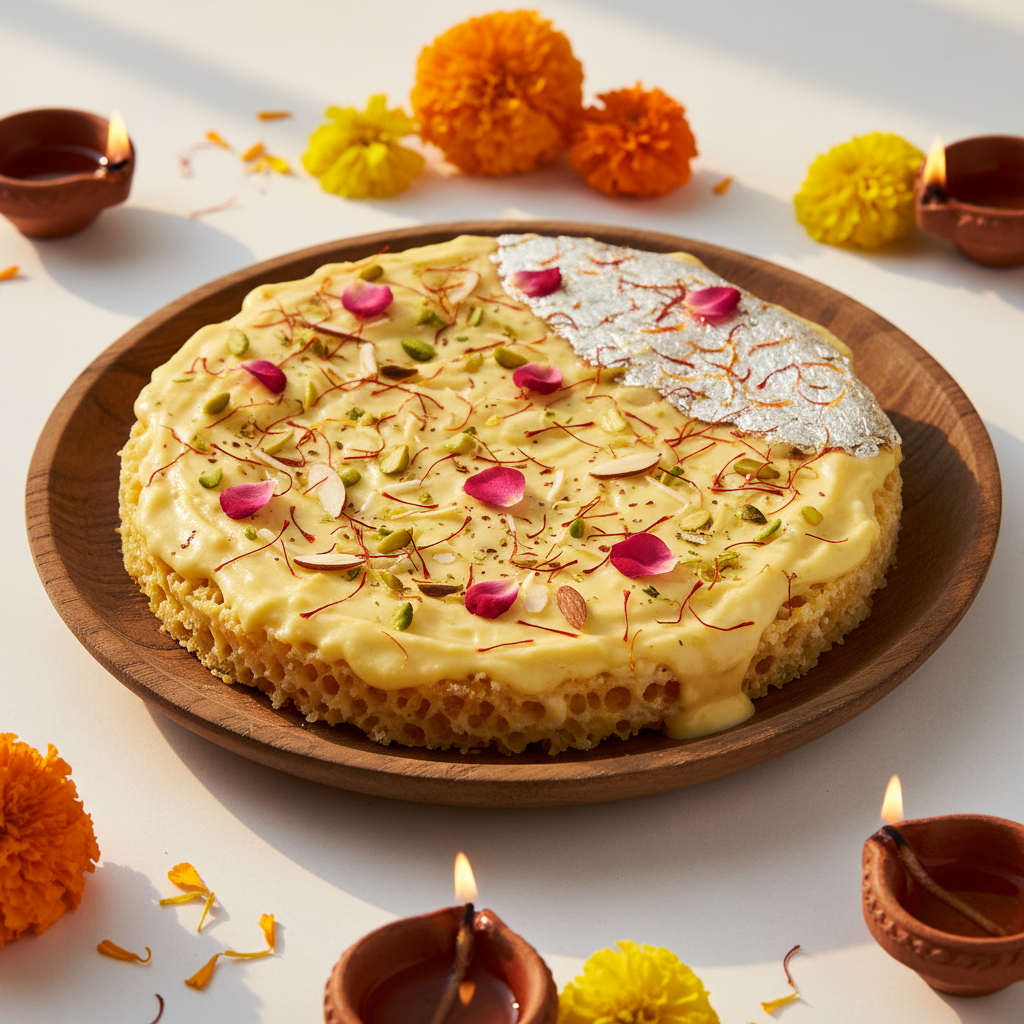 Malai Ghevar Sweet with Malai 400g - 500g