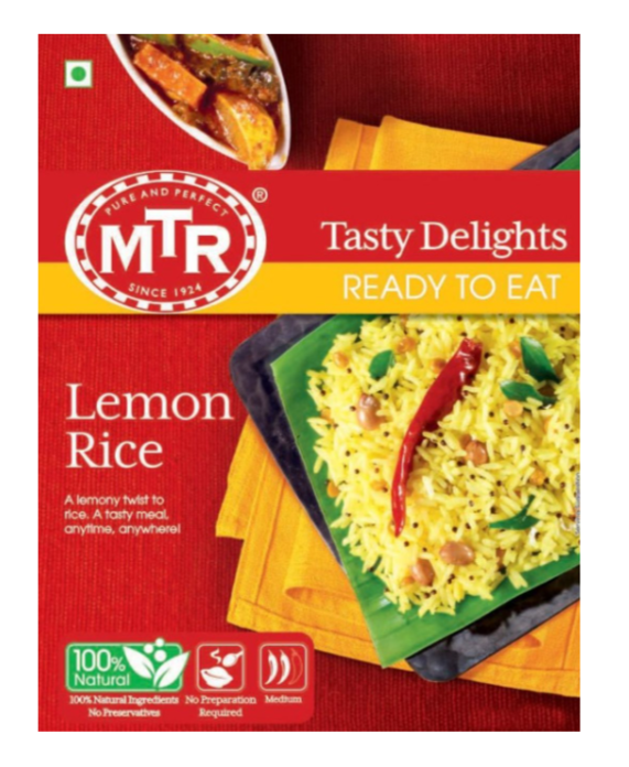 MTR RTE Lemon Rice - Ready-to-Eat Indian Meal available on WorldFoodHub