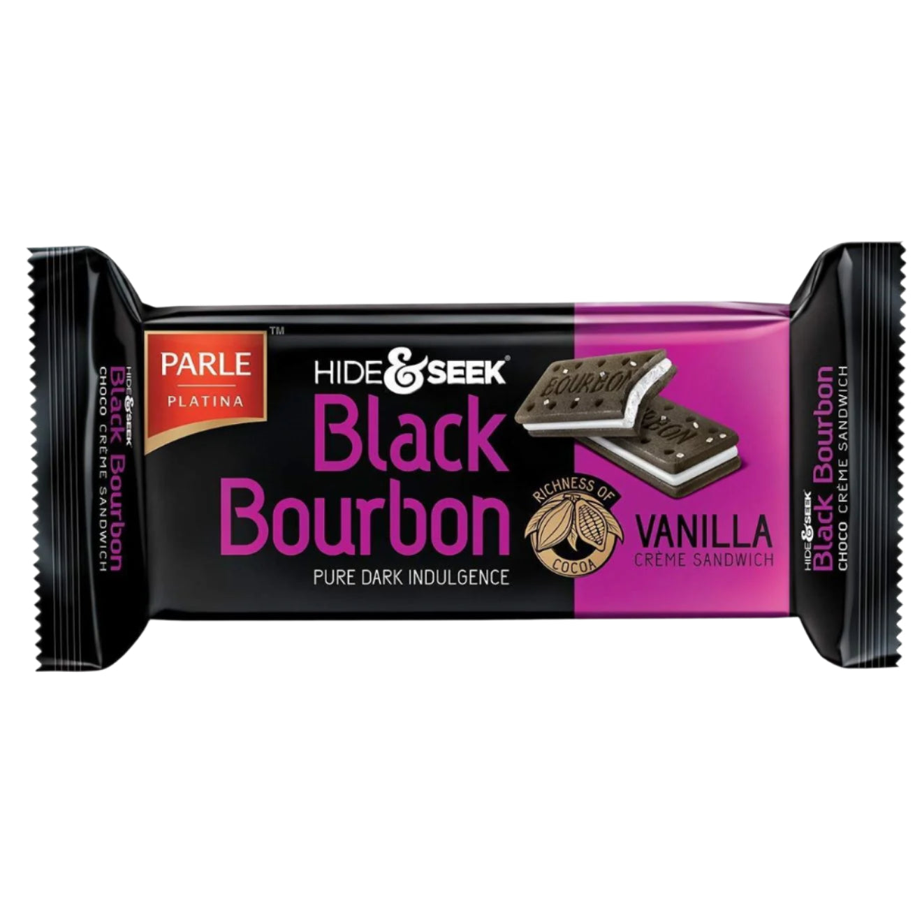 Parle Hide & Seek Black Bourbon Biscuits 100g Export Pack at WorldFoodHub
