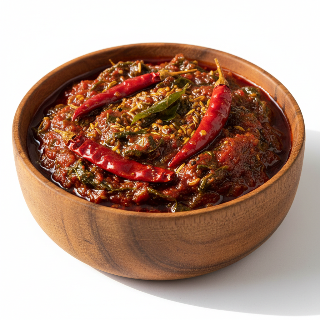 Buy Priya Roselle Leaves & Red Chilli Pickle 300g Online at WorldFoodHub - Authentic South Indian Pickle with Tangy Gongura & Spicy Red Chillies