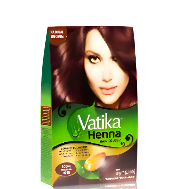 Dabur Vatika Henna Hair Color Natural Brown packaging