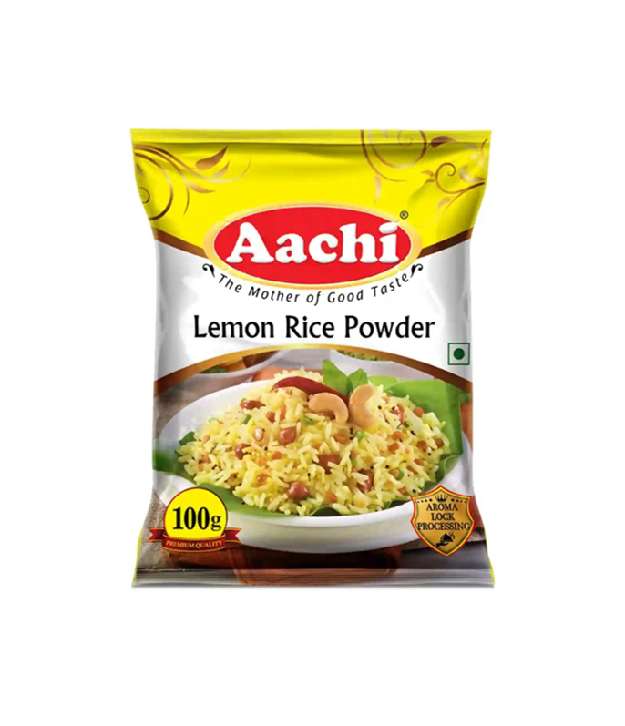 Aachi Lemon Rice Powder 100g available at Worldfoodhub - Authentic South Indian Flavor
