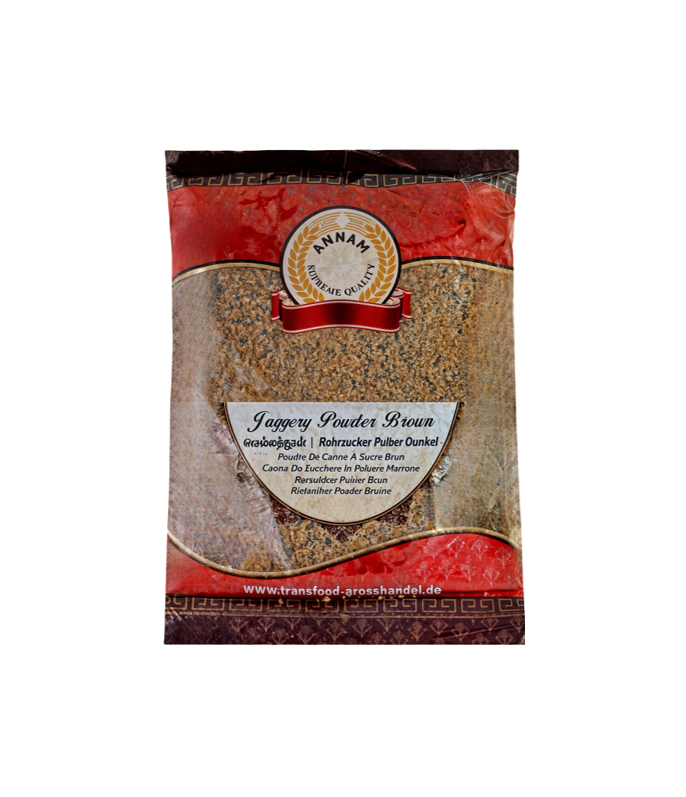 Premium Annam Jaggery Powder Brown 100% Natural Cane Sugar Sweetener from Worldfoodhub