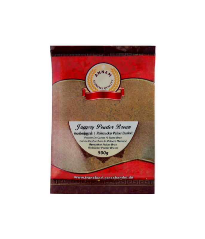 Premium Annam Jaggery Powder Brown 100% Natural Cane Sugar Sweetener from Worldfoodhub