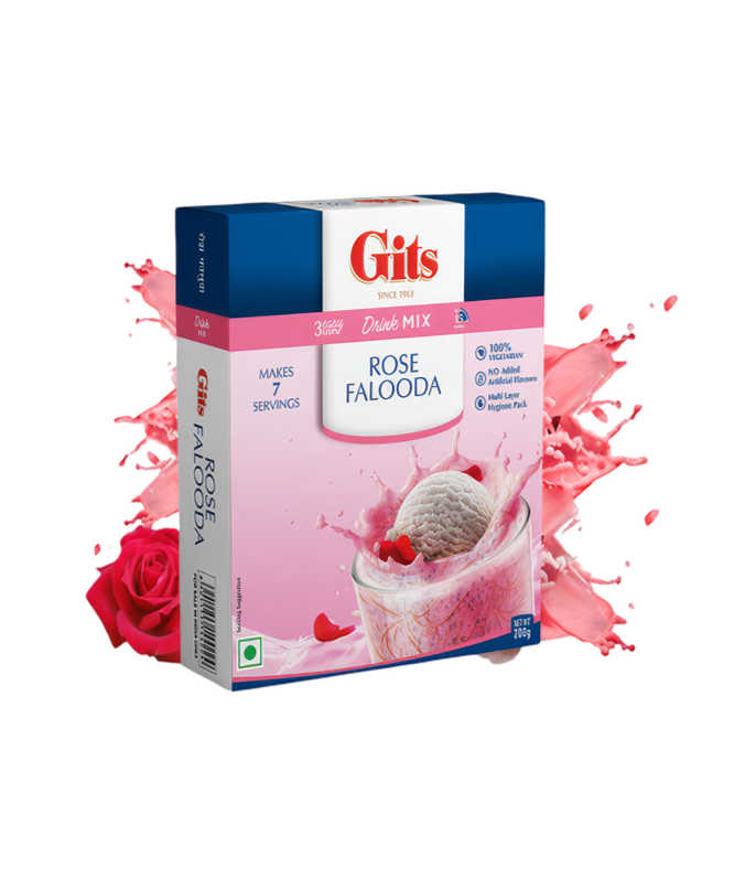 Gits Rose Falooda Mix 200g - Authentic Rose Dessert & Drink | Worldfoodhub