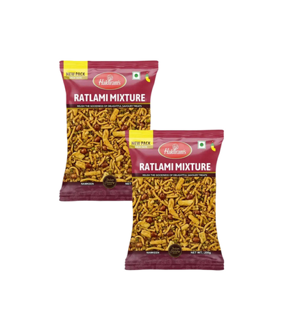 Buy Indian Haldiram - Ratlami Mixture - Pack of 2 x 200g available at Worldfoodhub for rich and authentic Indian korma on worldfoodhub
