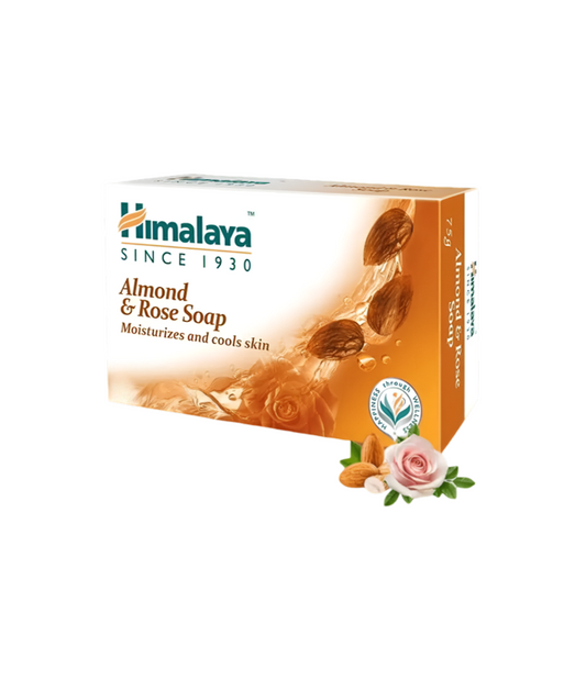 Himalaya Almond & Rose Soap 100g for soft and nourished skin – available on Worldfoodhub