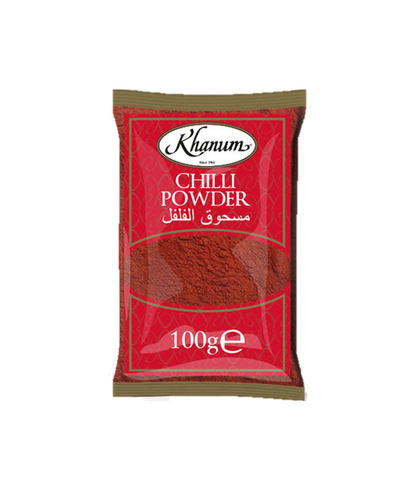 Buy Khanum Chili Powder - 100 gram Pack available on worldfoodhub