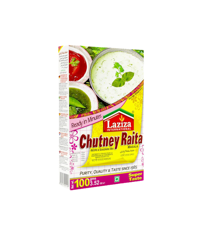 Buy Laziza Chutney Raita Masala-100g on worldfoodhub