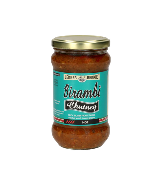 Buy Lekker Bekkie Birambi Chutney - 290ml on worldfoodhub