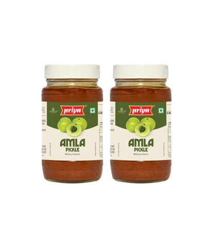 Buy Priya Amla Pickle Without Garlic 300g Online – Authentic Indian Gooseberry Pickle at WorldFoodHub