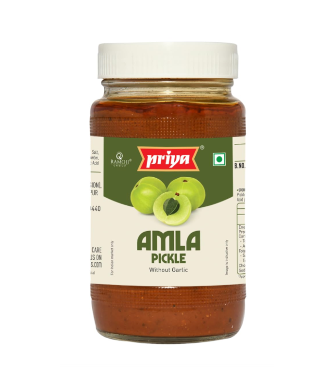 Buy Priya Amla Pickle Without Garlic 300g Online – Authentic Indian Gooseberry Pickle at WorldFoodHub