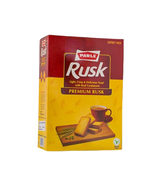 Buy Parle Premium Rusk with Cardamom – Light, Crisp Twice-Baked Toast for Tea & Coffee on worldfoodhub