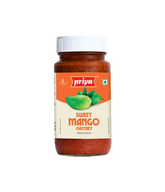 Buy Priya Sweet Mango Chutney without garlic - 340g on worldfoodhub
