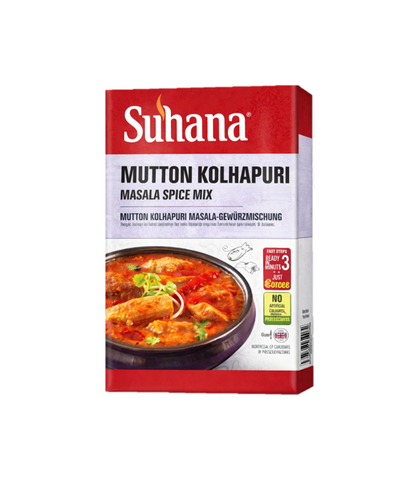 Suhana Mutton Kolhapuri Mix 100g available on Worldfoodhub – Authentic Indian spice blend