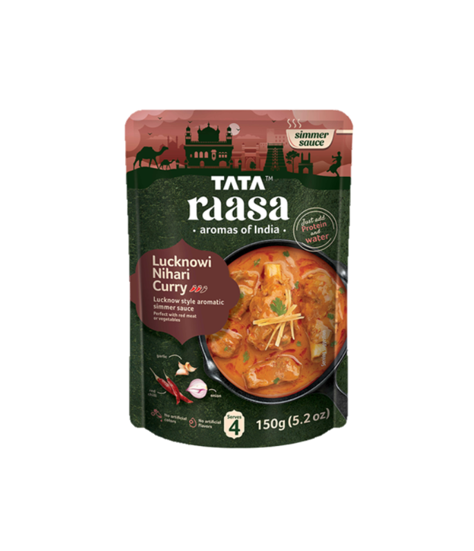 TATA RTE Raasa Lucknowi Nihari Curry ready-to-eat gourmet meal available at Worldfoodhub, featuring authentic Lucknow flavors.