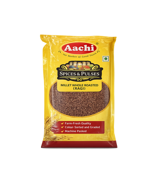 Buy Aachi Finger Millet Whole Roasted (Ragi) 1kg online at Worldfoodhub | Nutritious, High-Quality Ragi for Healthy Meals