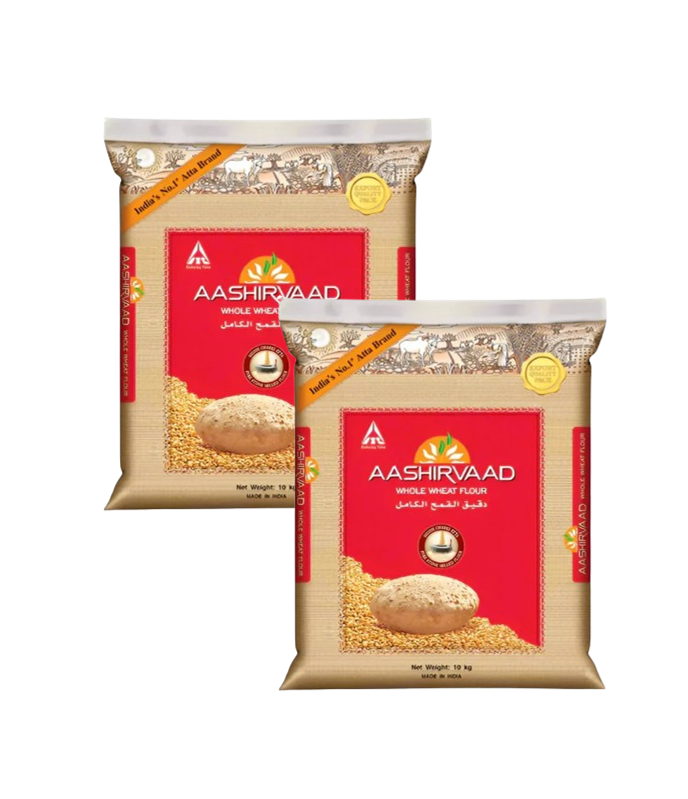 Aashirvaad Atta / Wheat Flour Export Pack of 2 * 10Kg