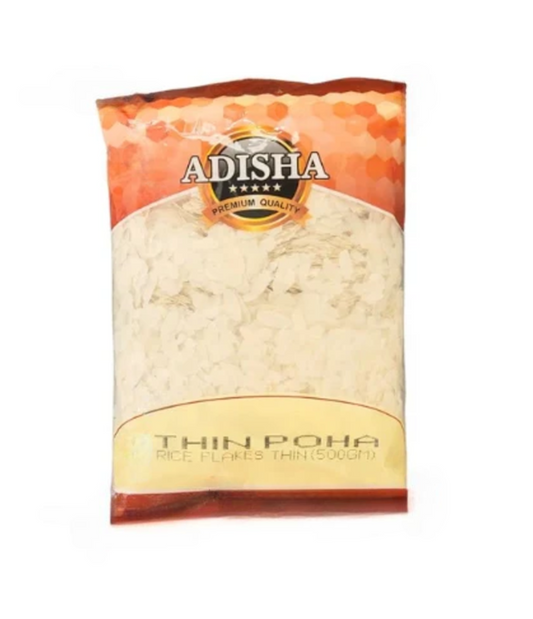 Buy Adisha Thin Poha (Rice Flakes) online at Worldfoodhub | Premium quality flattened rice for healthy breakfast & snacks