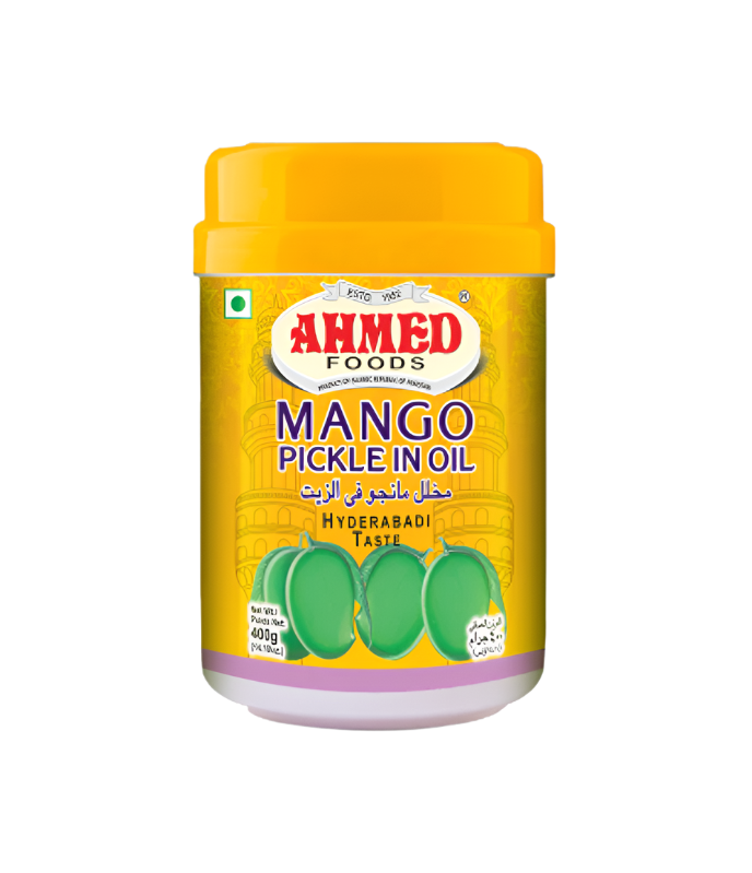 Buy Ahmed Mango Pickle in Oil Hyderabadi Taste – Authentic, Spicy & Tangy – Available at Worldfoodhub.