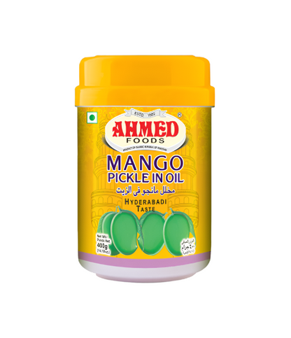Buy Ahmed Mango Pickle in Oil Hyderabadi Taste – Authentic, Spicy & Tangy – Available at Worldfoodhub.