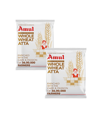 Buy Amul Whole Wheat Chakki Atta online at Worldfoodhub | 100% Pure Whole Wheat Flour for Soft & Healthy Rotis