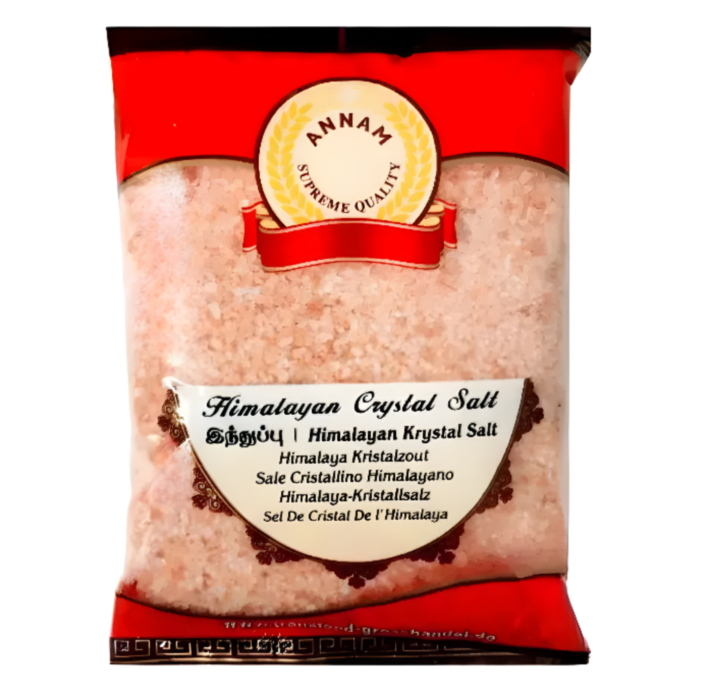 Annam Himalaya Pink Salt Crushed 500g - Mineral-Rich Himalayan Salt Available at Worldfoodhub