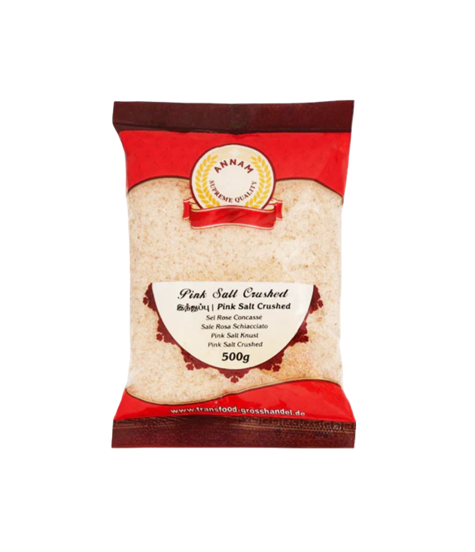 Annam Himalaya Pink Salt Crushed 500g - Mineral-Rich Himalayan Salt Available at Worldfoodhub