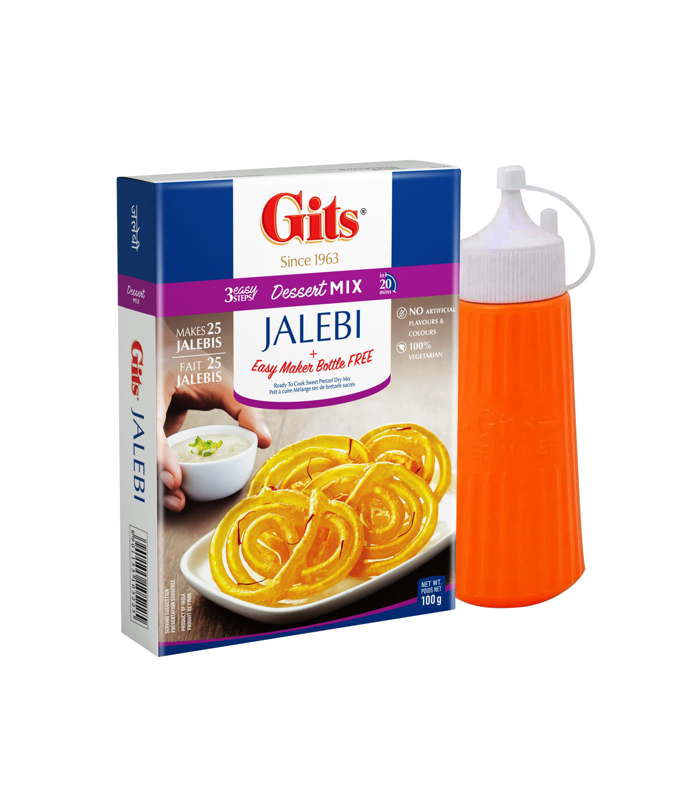 Gits Jalebi Mix with Maker Bottle – 100g Pack available on Worldfoodhub