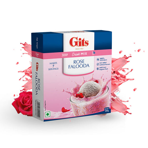 Gits Rose Falooda Mix 200g - Authentic Rose Dessert & Drink | Worldfoodhub