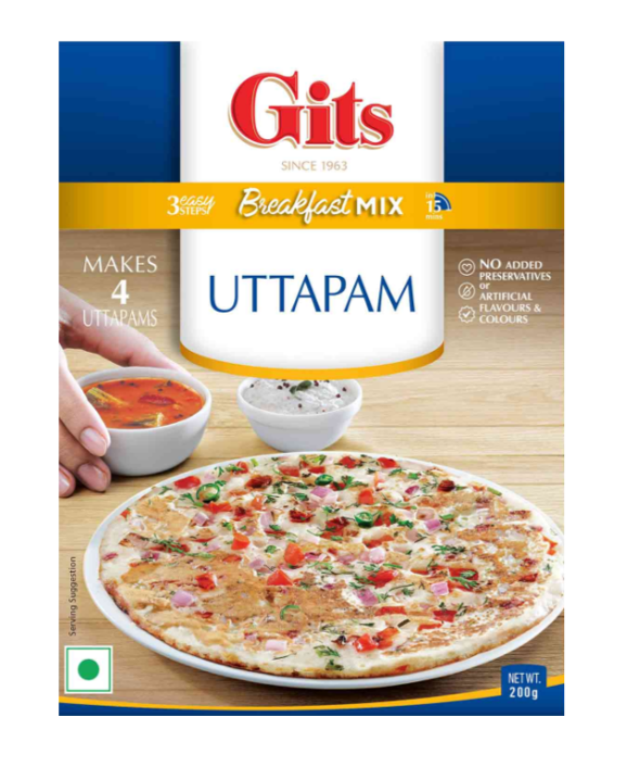 Gits Uttapam Mix – Authentic South Indian Pancake, available at Worldfoodhub