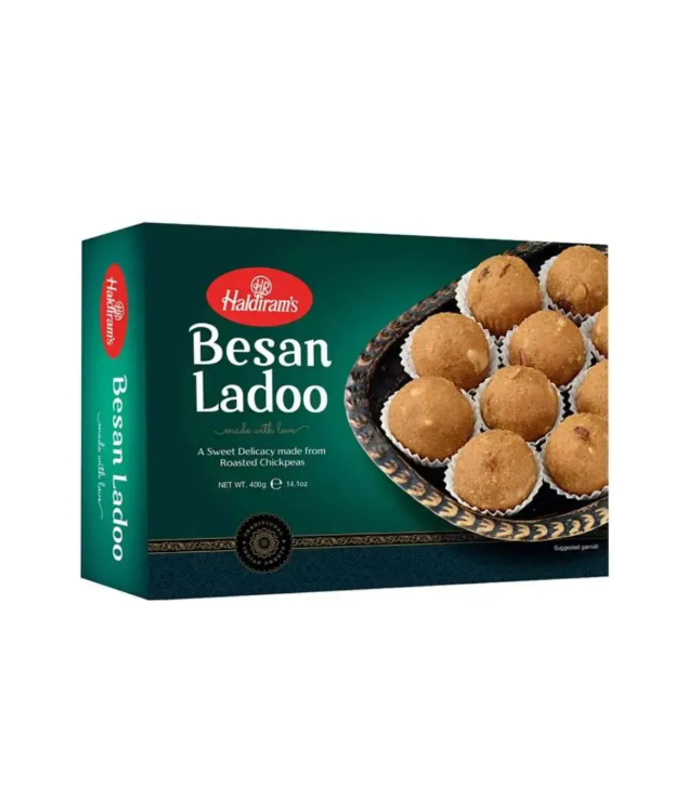 Haldiram Besan Ladoo 400g - Traditional Indian Sweet Available at World Food Hub