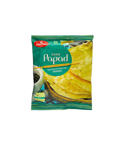 Haldiram Sada Papad 200g available on Worldfoodhub – Crunchy, traditional Indian snack