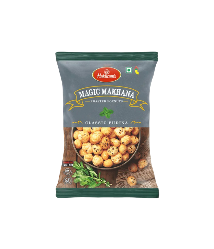 Haldiram’s Magic Makhana Classic Pudina 100g - Roasted Indian Lotus Seeds | WorldFoodHub