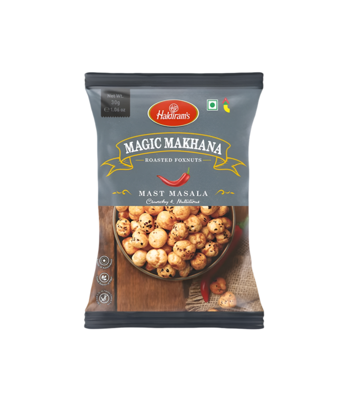 Haldiram’s Magic Makhana Mast Masala – Crispy Roasted Lotus Seeds Available at Worldfoodhub
