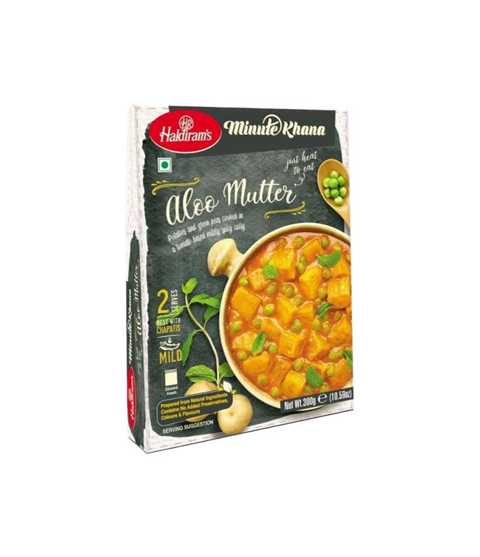 Haldiram’s RTE Aloo Mutter in savory gravy available on World Food Hub