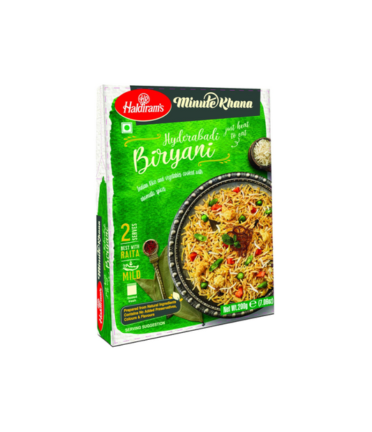 Buy Haldiram RTE Hyderabadi Biryani - Pack of 300g masala Packaging on worldfoodhub