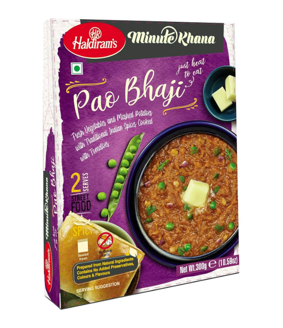 Haldiram's Ready-to-Eat Pao Bhaji with Buy 1 Get 1 Free offer - Available at Worldfoodhub