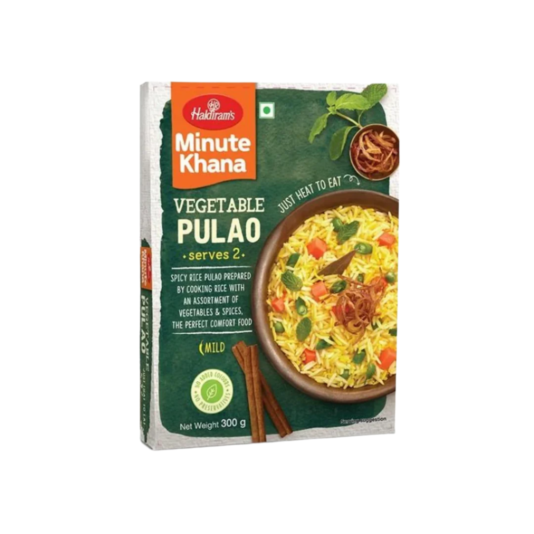 Haldiram's RTE Vegetable Pulao 300g - Authentic Indian Ready-to-Eat Rice Dish